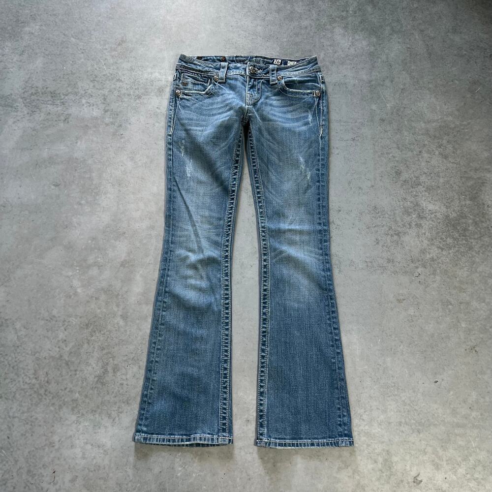 Miss Me Low Rise Bootcut Women's Size 26 Jeans Flared Blue Denim